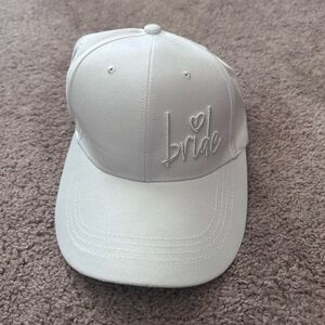 Bride Embroidered Baseball Cap - White